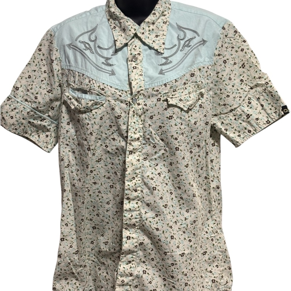 Men's Vintage Western Floral Shirt